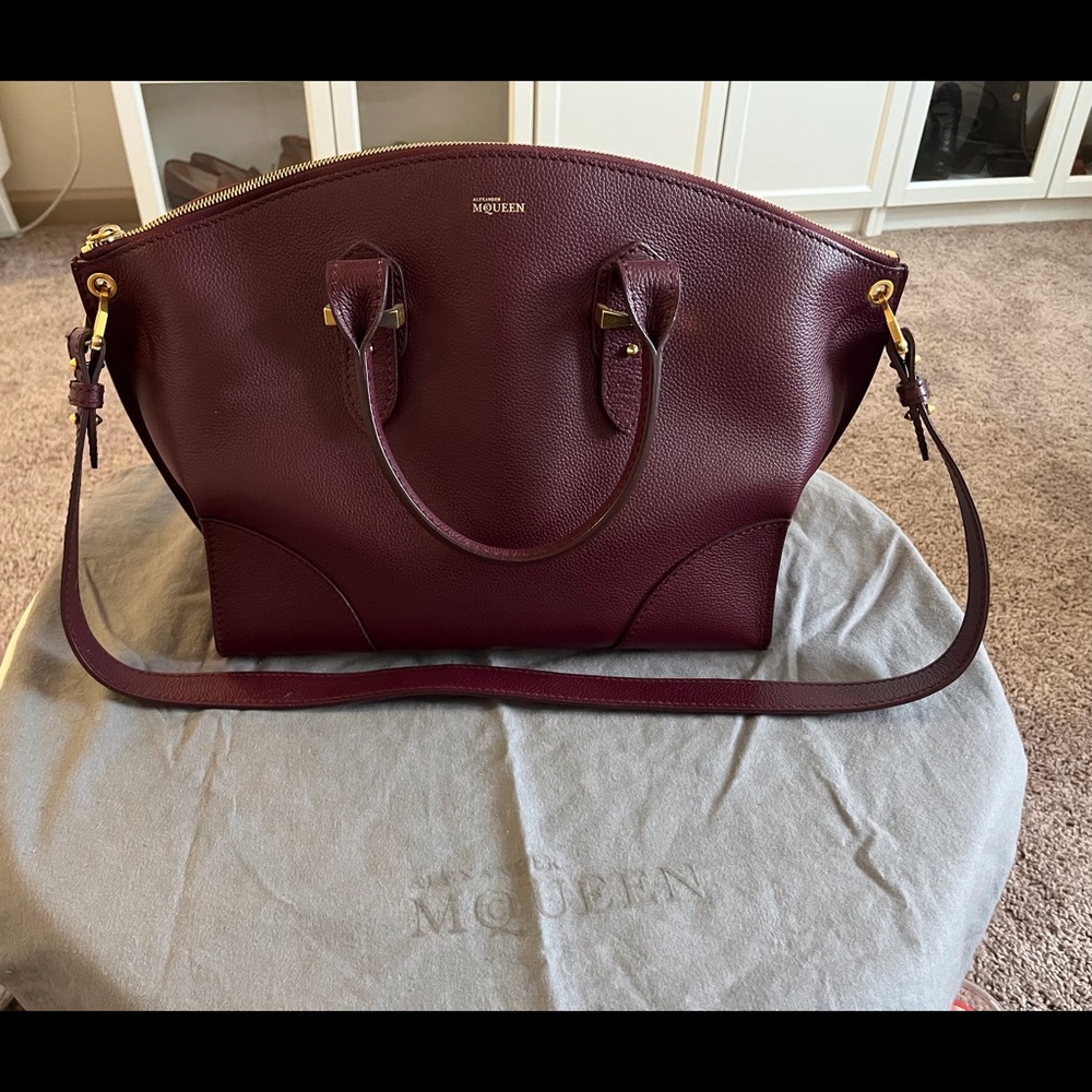 Alexander McQueen Large Legend Bag Burgundy